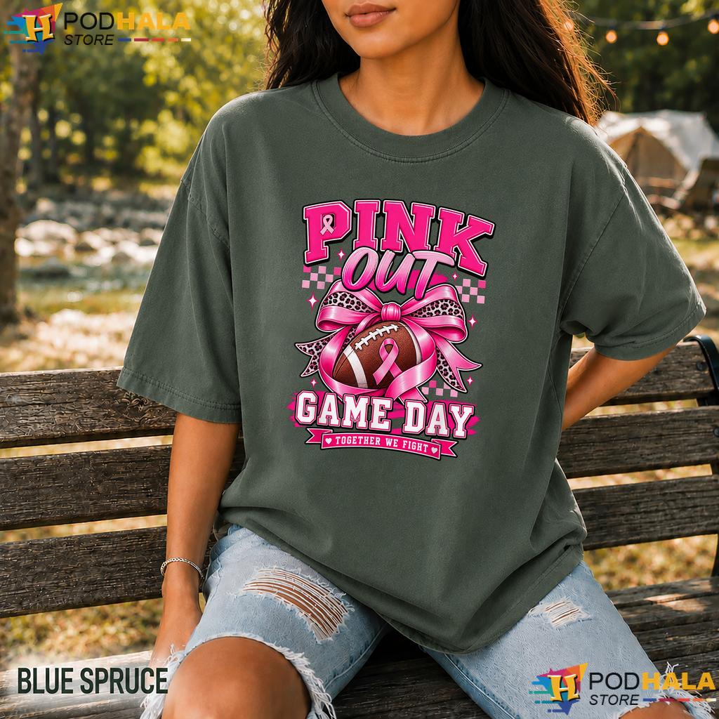 Game Day Football Moms Girls Comfort Colors T-Shirt Breast Cancer Pink Game Day Football Moms Girls Comfort Colors T-Shirt Breast Cancer Pink