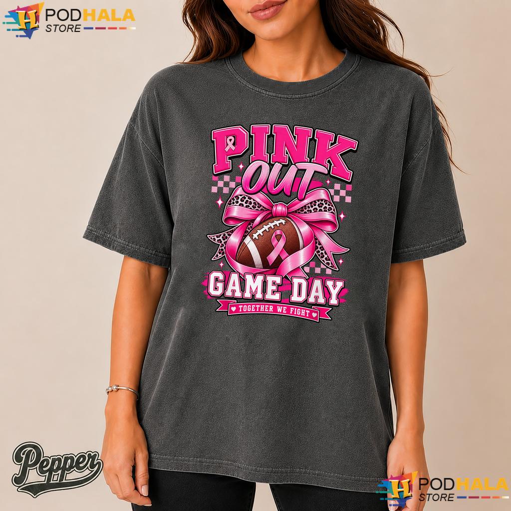 Game Day Football Moms Girls Comfort Colors Tshirt Breast Cancer Pink Game Day Football Moms Girls Comfort Colors Tshirt Breast Cancer Pink