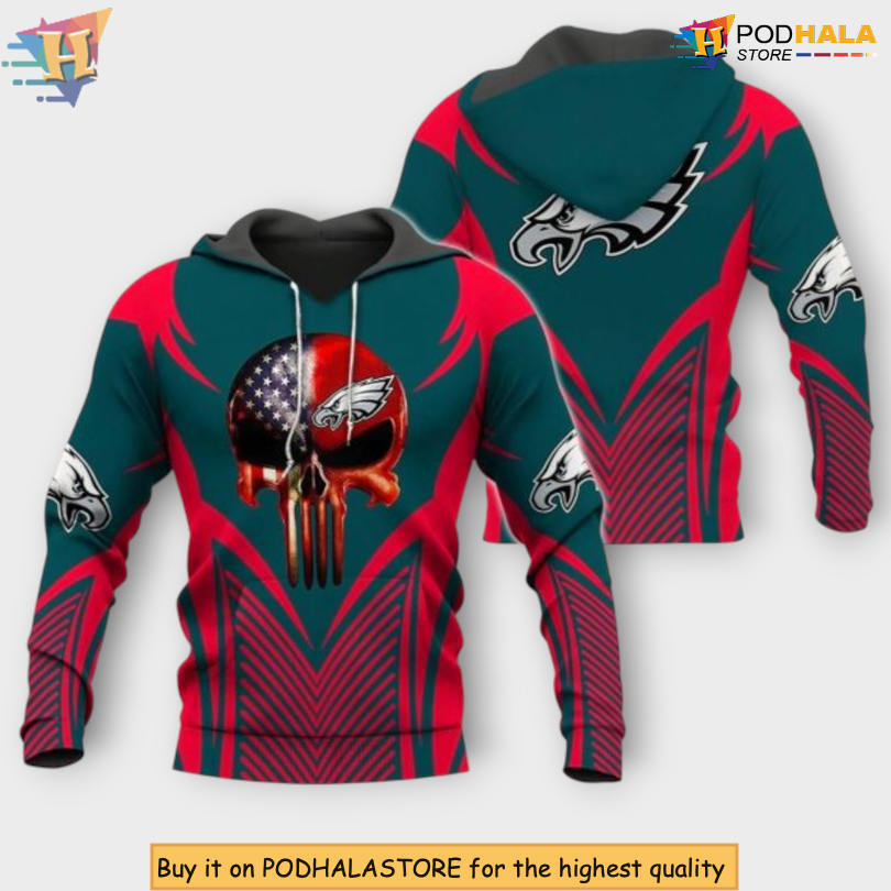 Game Day Philadelphia Eagles Mens Hoodies Skull Graphic Edition Game Day Philadelphia Eagles Mens Hoodies Skull Graphic Edition