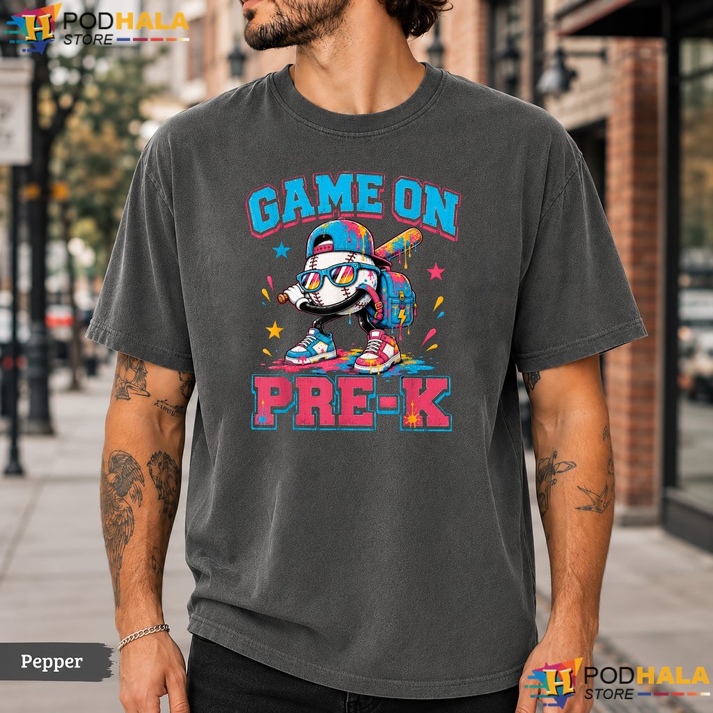 Game On PreK Baseball Drip Comfort Colors T-Shirt Back To School Boys Top