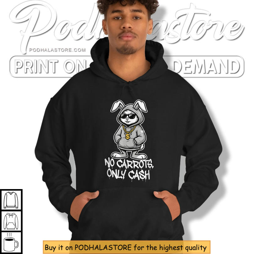 Gangster Bunny Meme Gift Funny Easter Shirts No Carrots Only Cash Tee