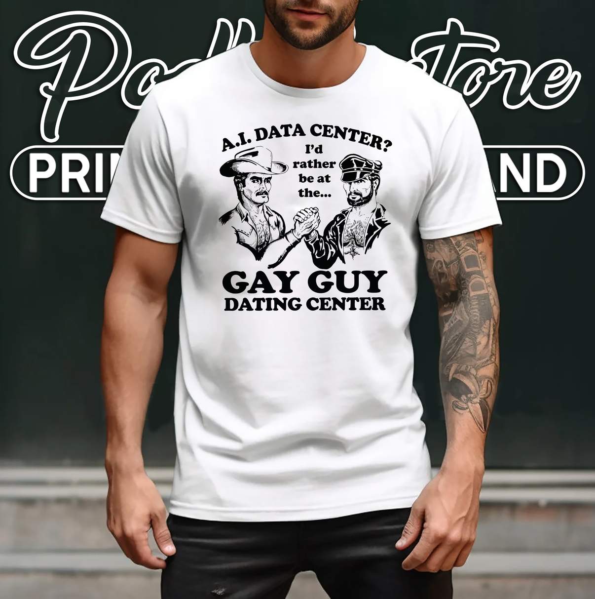 Gay Guy Dating Center Shirt Id Rather Be Funny Meme Graphic Design For Mens