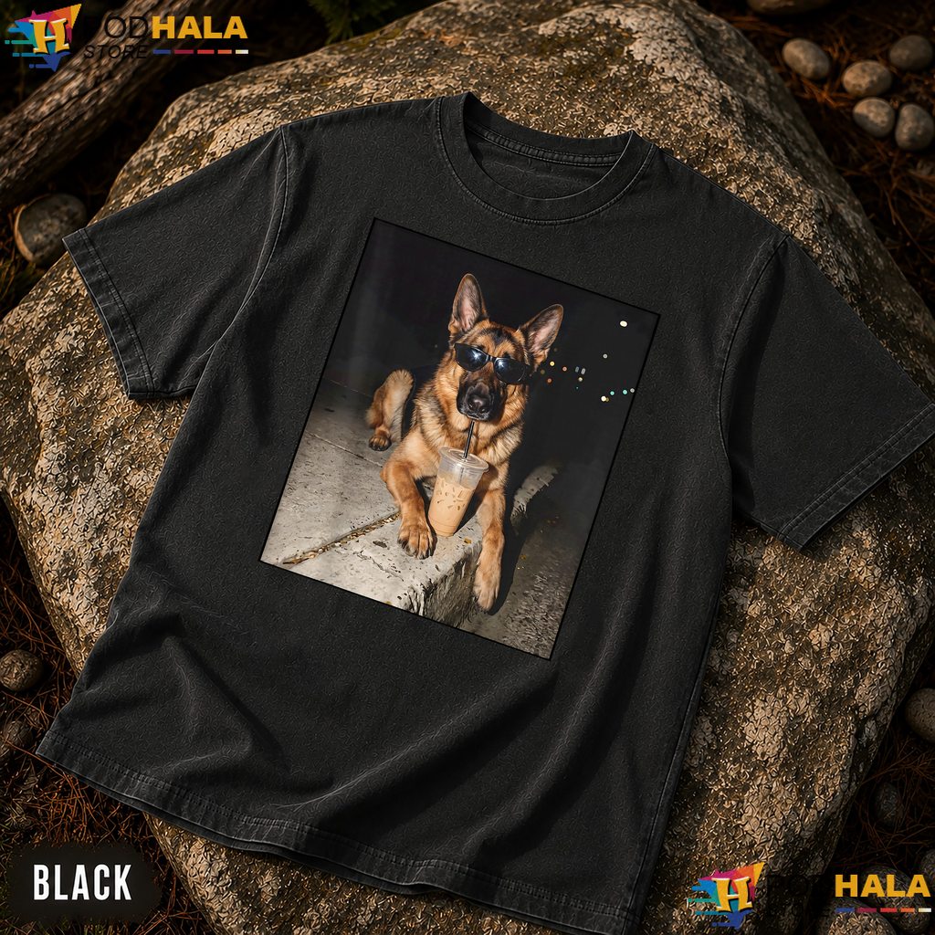 German Shepherd Coffee Meme Comfort Colors Shirt Animal Lover Graphic Top German Shepherd Coffee Meme Comfort Colors Shirt Animal Lover Graphic Top