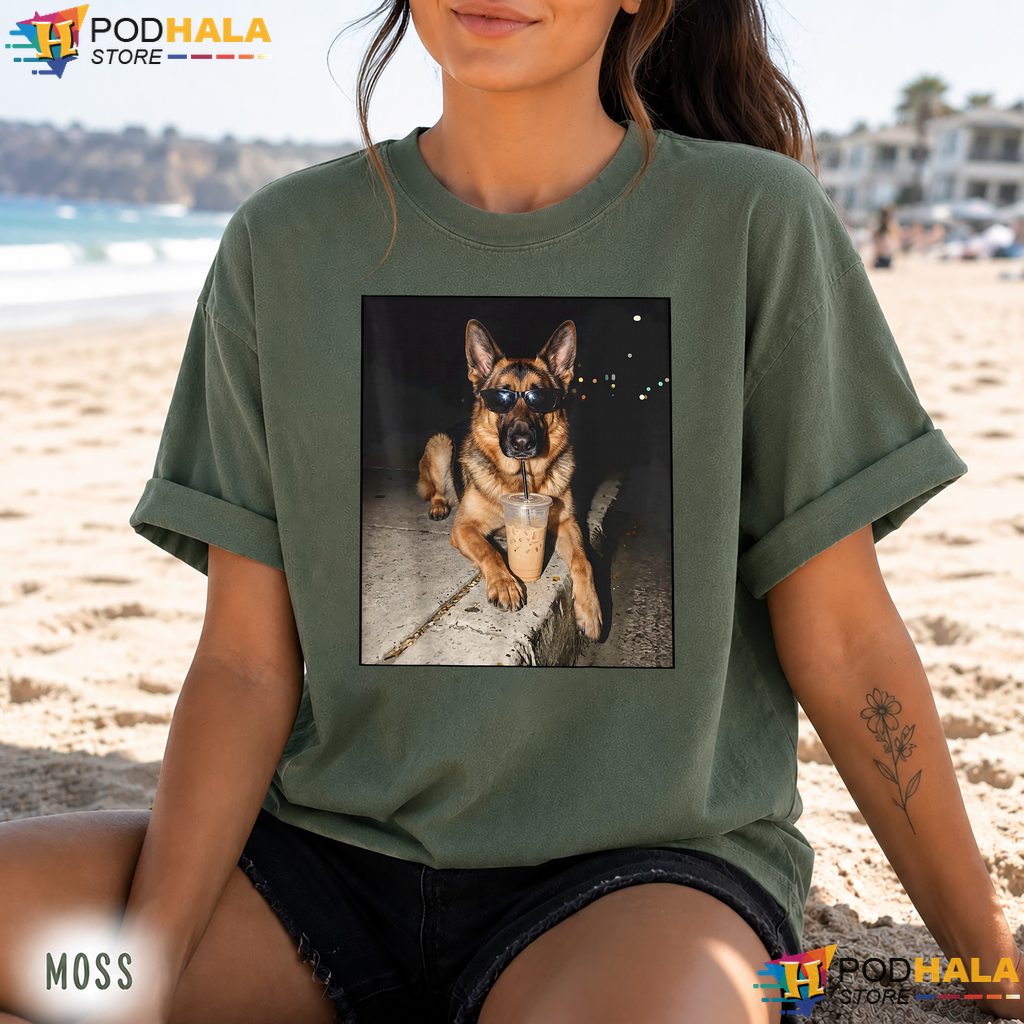German Shepherd Coffee Meme Comfort Colors Tee Animal Lover Graphic Top German Shepherd Coffee Meme Comfort Colors Tee Animal Lover Graphic Top