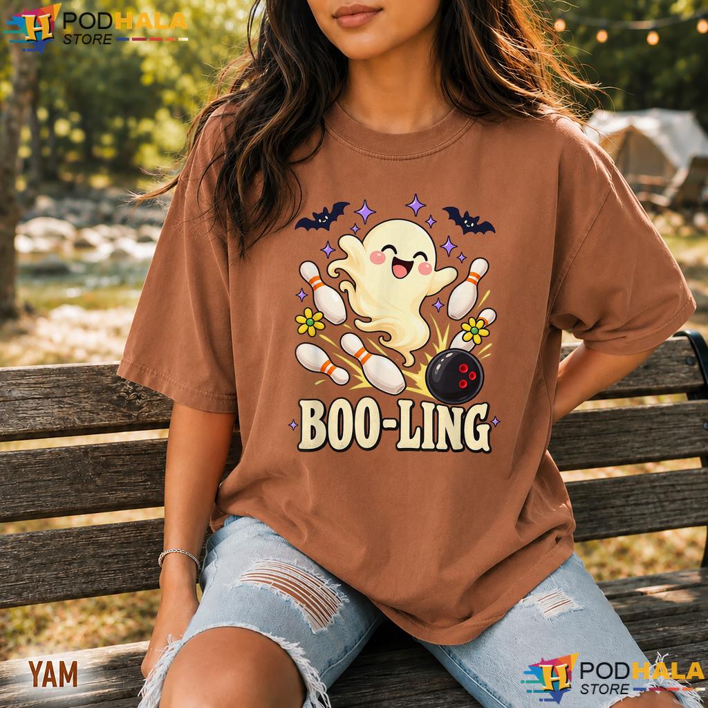 Ghost Bowler Bowling Humor Comfort Colors Tee Funny Halloween Top Ghost Bowler Bowling Humor Comfort Colors Tee Funny Halloween Top
