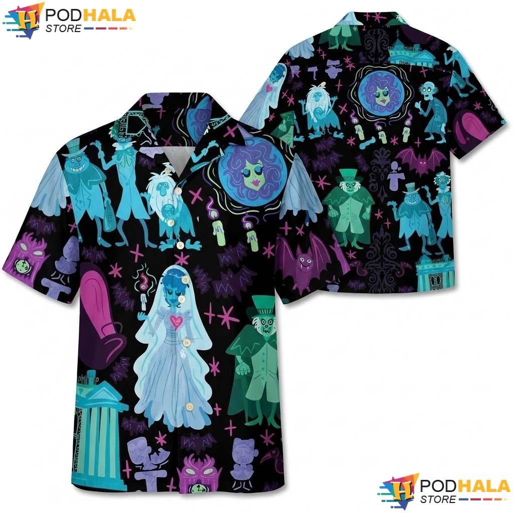 Gengar Purple Halloween Hawaiian Shirt Spooky Ghost Summer Beach Top
