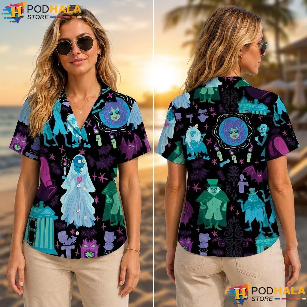 Gengar Purple Halloween Aloha Shirt Spooky Ghost Summer Beach Top Gengar Purple Halloween Aloha Shirt Spooky Ghost Summer Beach Top
