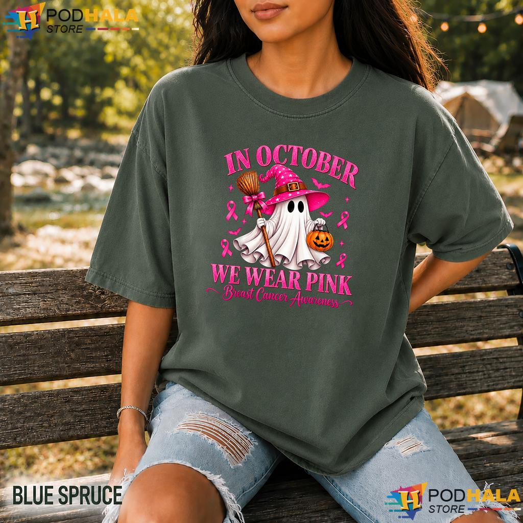 Ghost Witch Halloween Comfort Colors Shirt October Wear Pink Cancer Ghost Witch Halloween Comfort Colors Shirt October Wear Pink Cancer