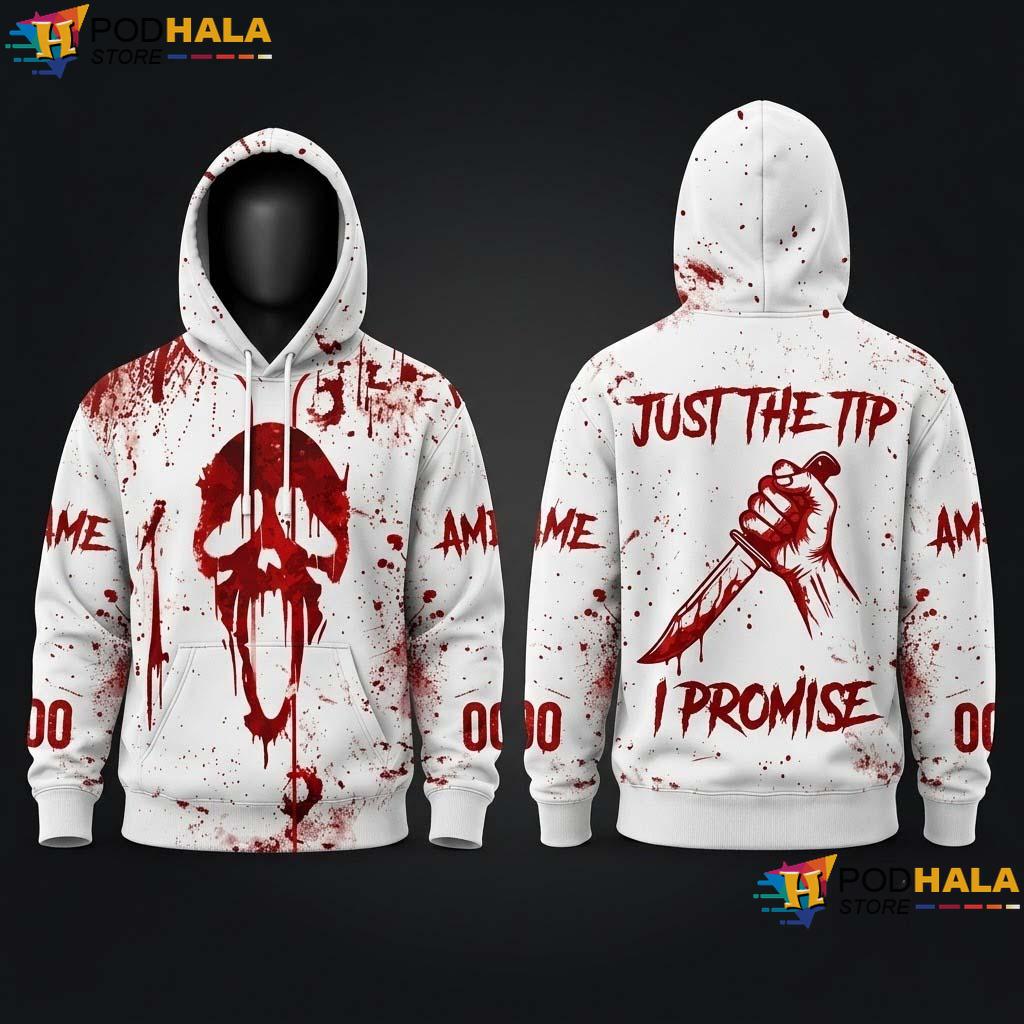 Ghostface Halloween All Over Print Hoodie Minimalist Vintage Horror Top