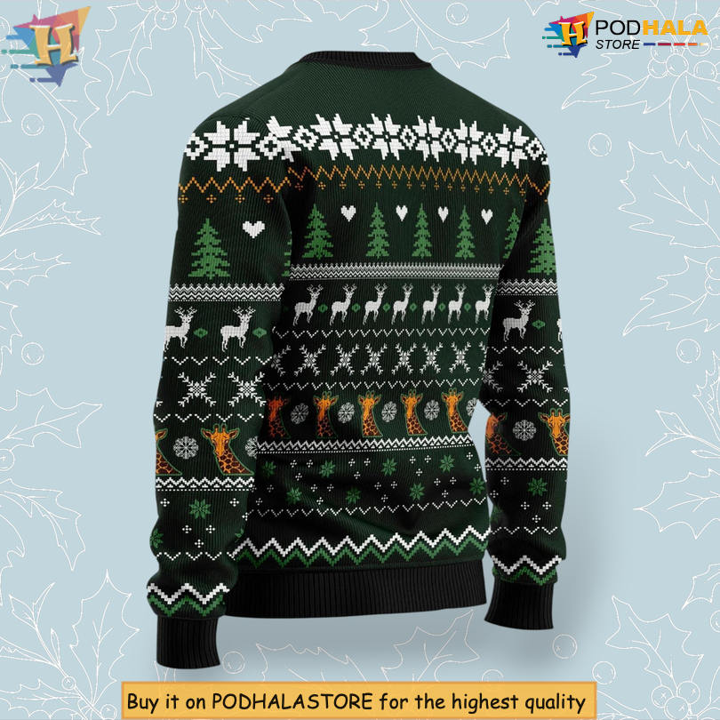 Giraffe Holiday Forest Scene Family Gift Edition Christmas Sweater Giraffe Holiday Forest Scene Family Gift Edition Christmas Sweater