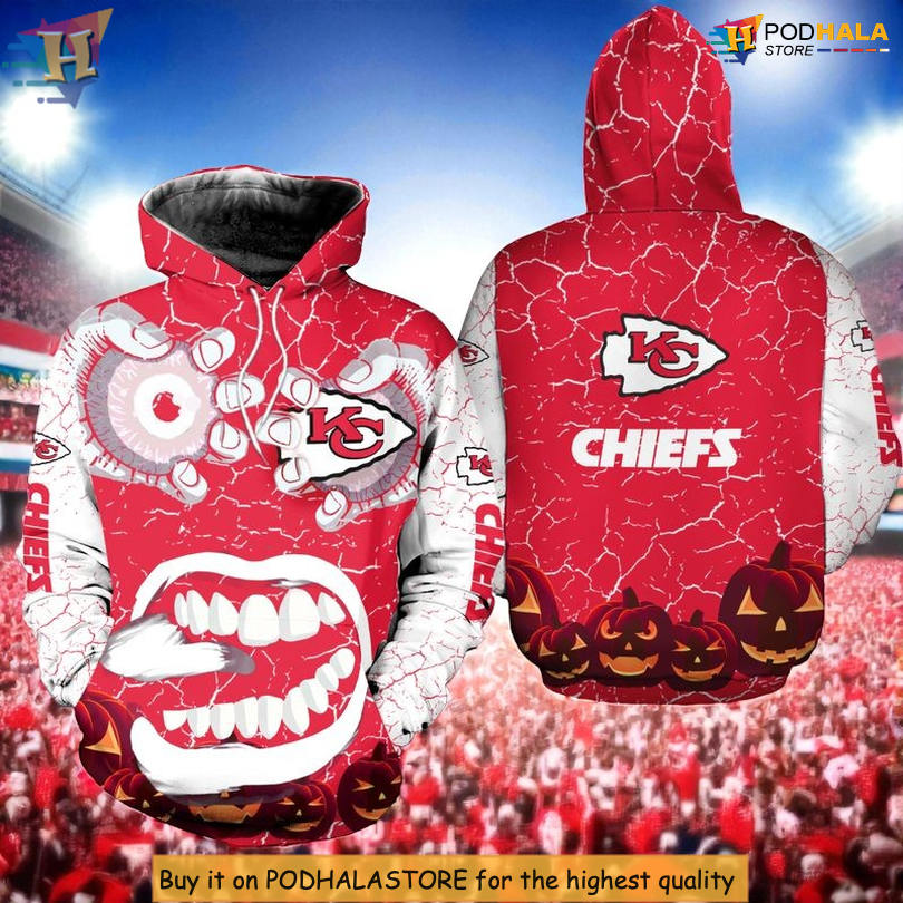 Give Me Eyes Horror Kc Chiefs Hoodie Sweatshirt, Halloween Fan 3D Gear