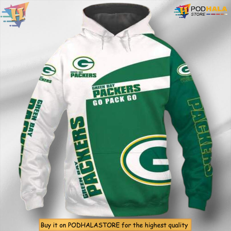 Go Pack Go Green Bay Packers Hoodie 3D Custom NFL Football Fan Apparel