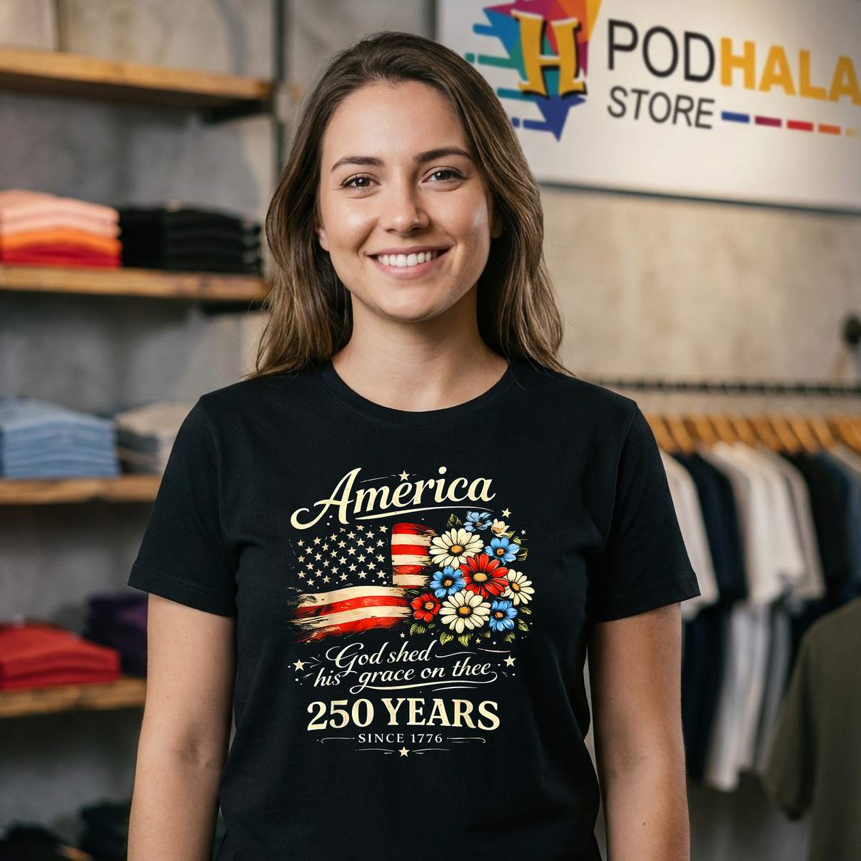 God Shed His Grace On Thee Tshirt USA 250th Anniversary Fourth July God Shed His Grace On Thee Tshirt USA 250th Anniversary Fourth July
