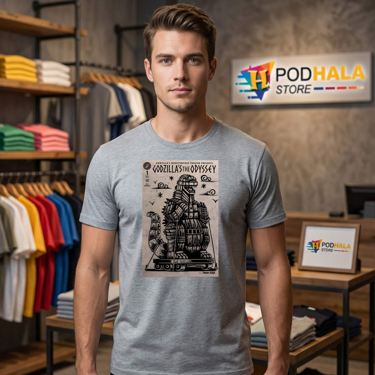 Godzillas Monsterpiece Theatre Shirt Presents The Odyssey Movie Graphic Arts