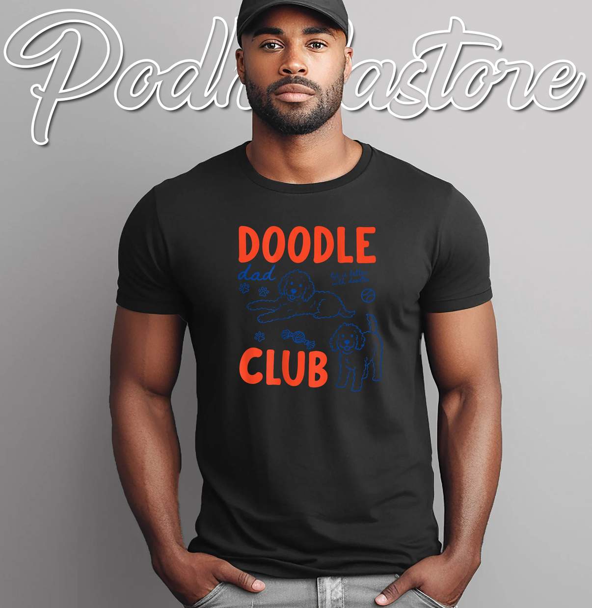 Golden Doodle Dad Club Shirt Dog Father Day Funny Pet Lover Graphic Apparel