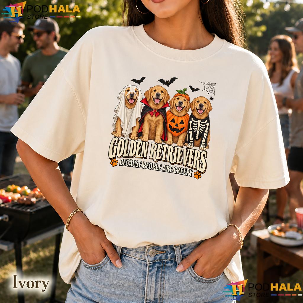 Golden Retrievers Creepy Dogs Comfort Colors Shirt Halloween Apparel Golden Retrievers Creepy Dogs Comfort Colors Shirt Halloween Apparel