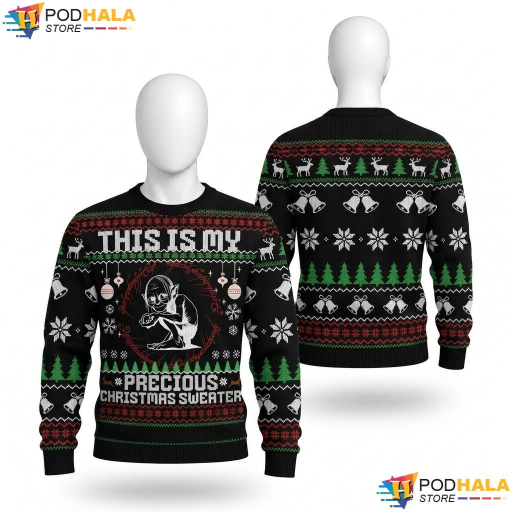 Gollum Precious Ugly Xmas Sweater Funny Festive Christmas Apparel Top