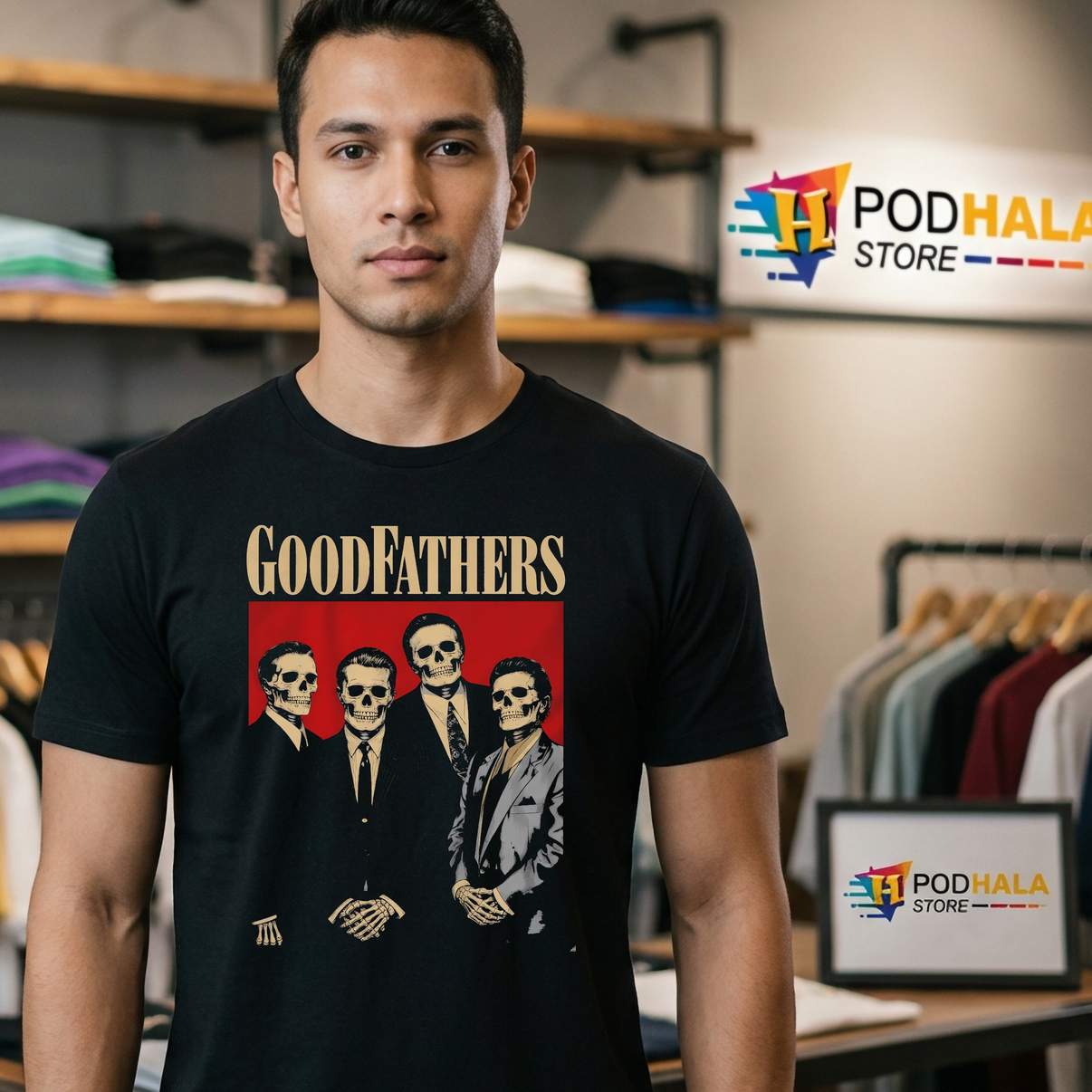 Goodfathers 2026 Fathers Day Shirt Retro Movie Parody Graphic Design For Men