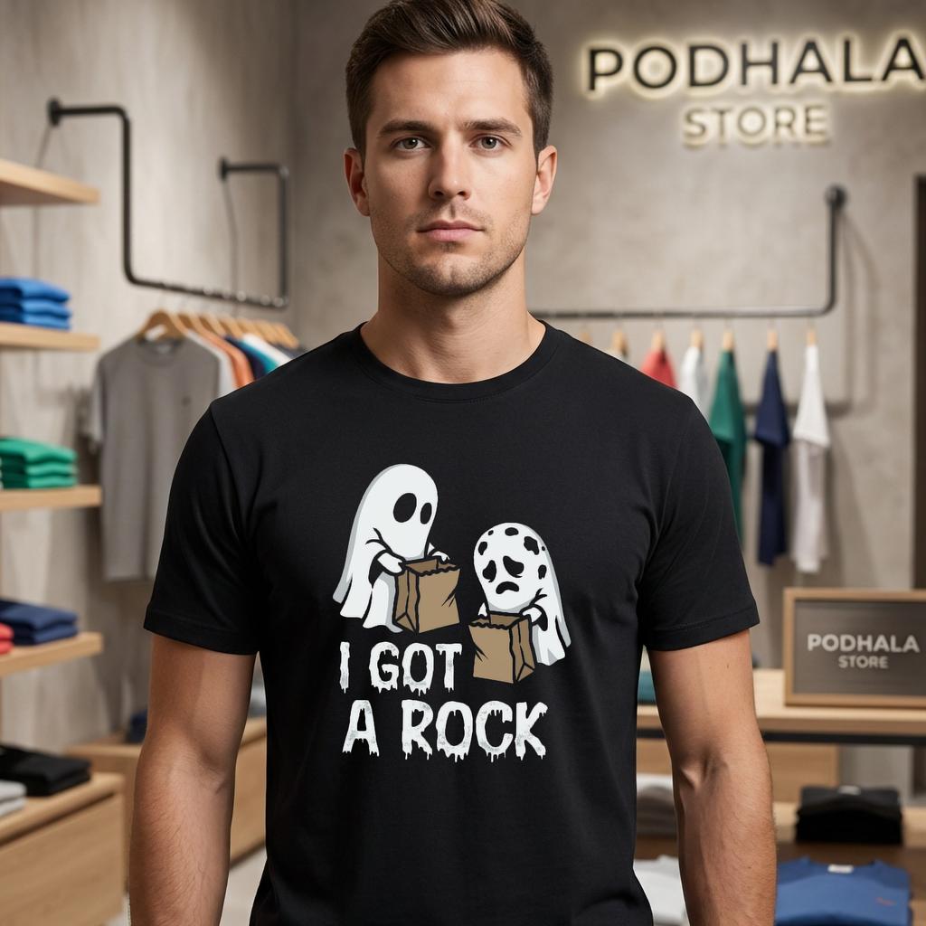 Got Rock Scary Ghost Costume Halloween T-Shirt Funny Apparel Mens Top