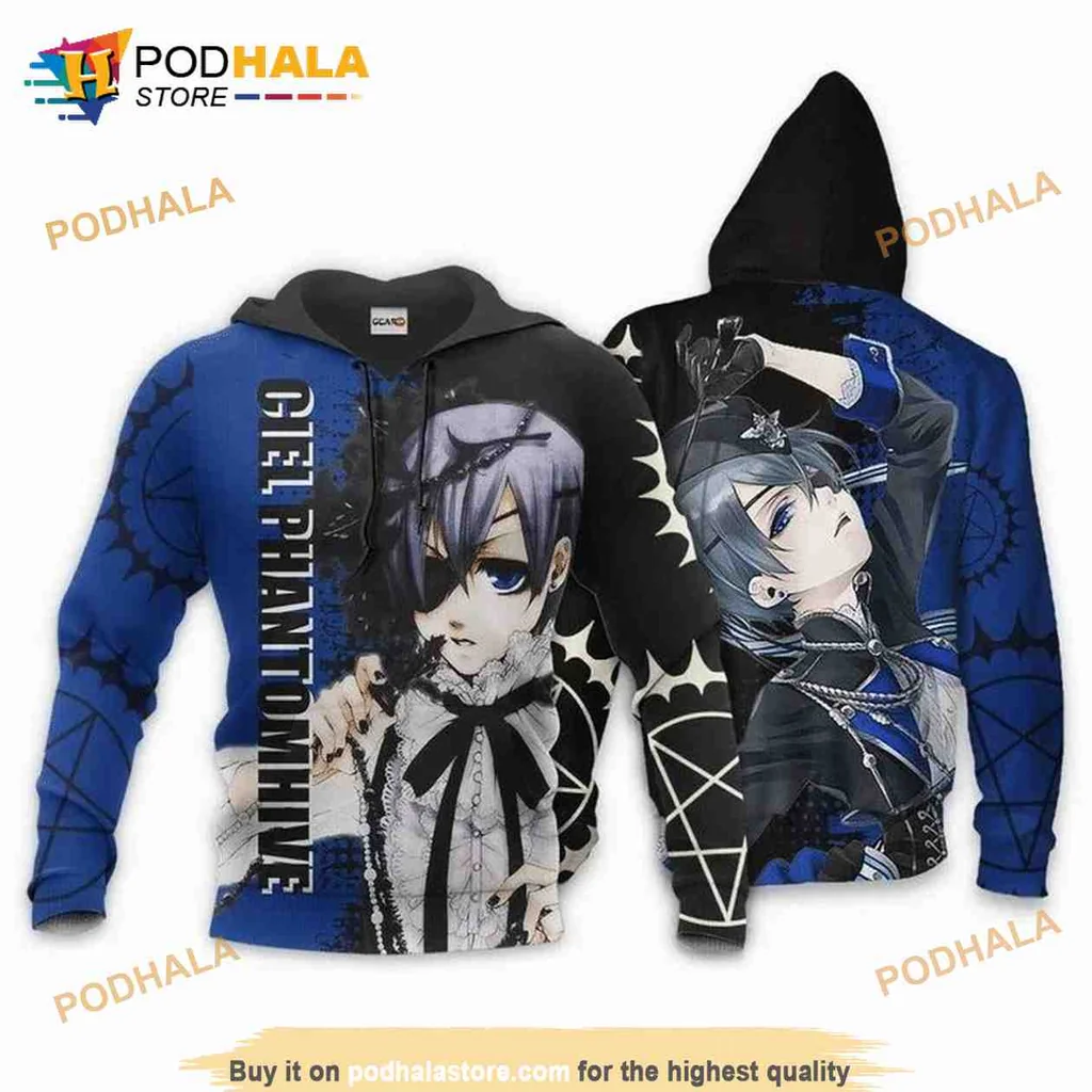 Gothic Ciel Phantomhive 3d Hoodie With Steampunk Design