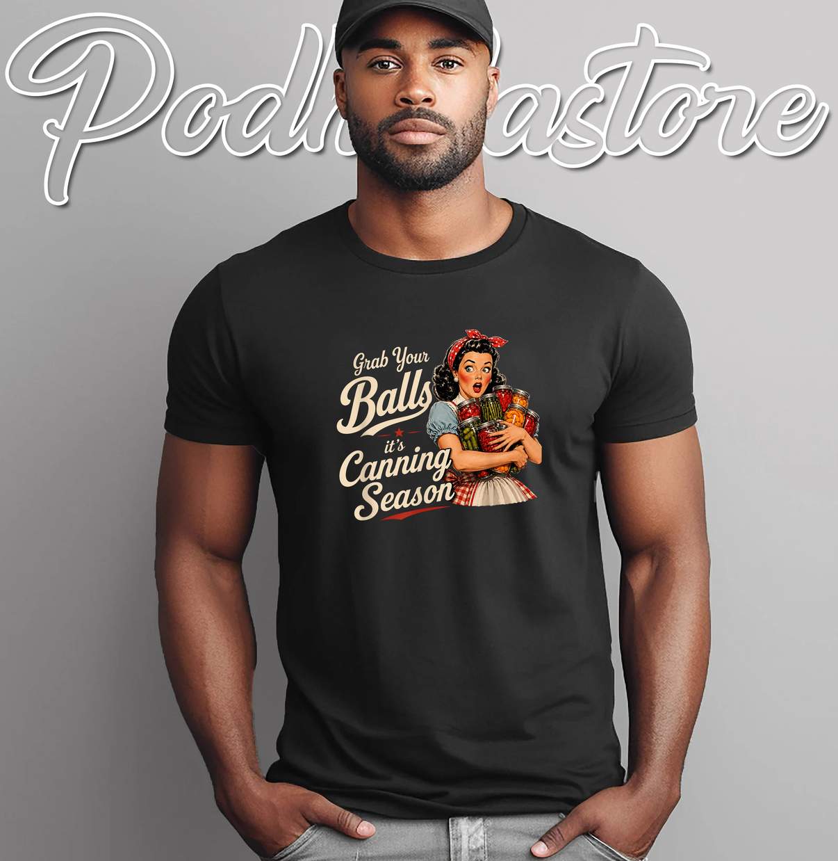 Grab Your Balls Canning Shirt Funny Food Preservation Humor Graphic Apparel