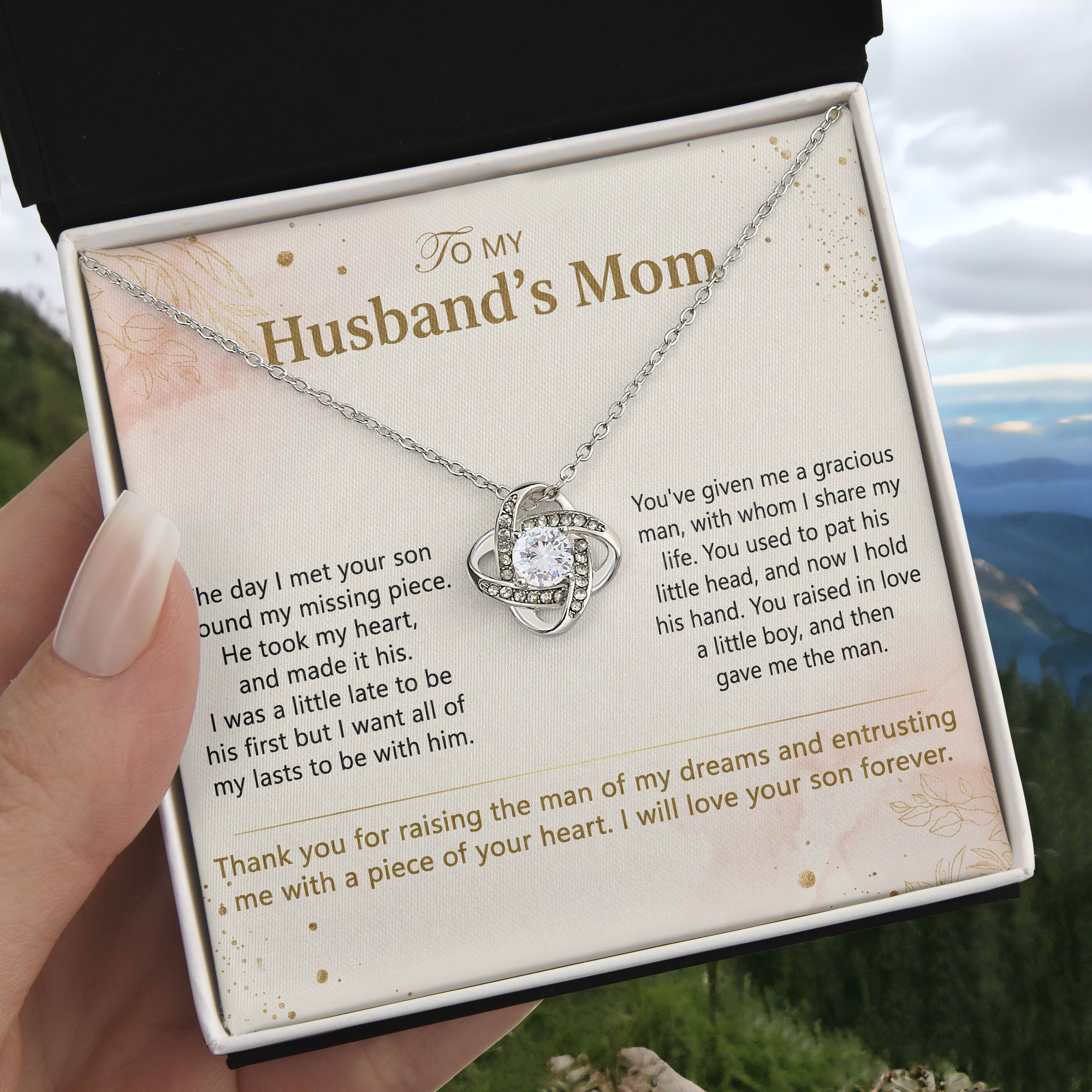 Gracious Man Message Card Necklace - Gift For Husbands Mom - Mothers Day 2026