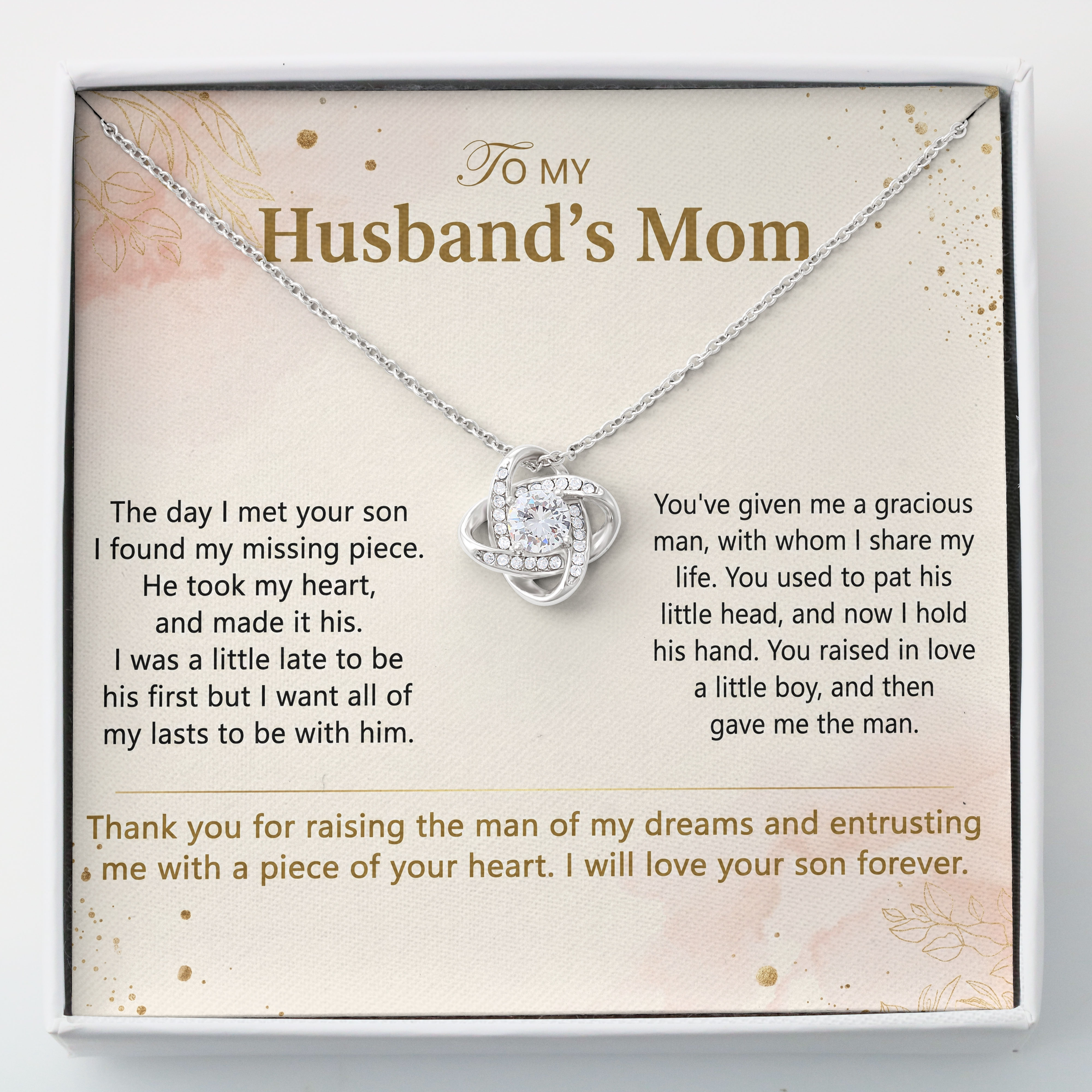 Gracious Man Message Card Necklace - Gift For Husbands Mom - Mothers Day 2026 - View 1 Gracious Man Message Card Necklace - Gift For Husbands Mom - Mothers Day 2026 - View 1