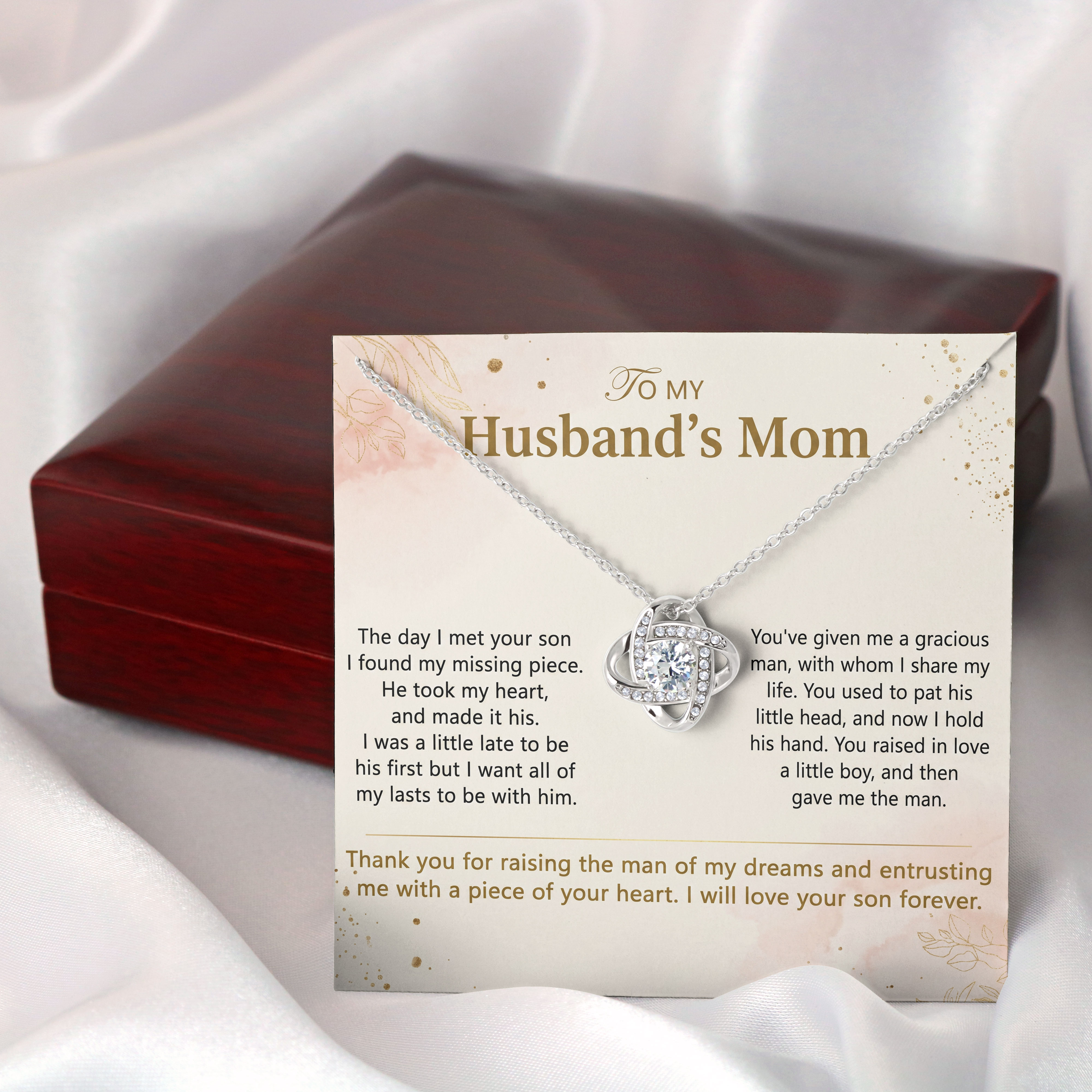 Gracious Man Message Card Necklace - Gift For Husbands Mom - Mothers Day 2026 - View 2 Gracious Man Message Card Necklace - Gift For Husbands Mom - Mothers Day 2026 - View 2