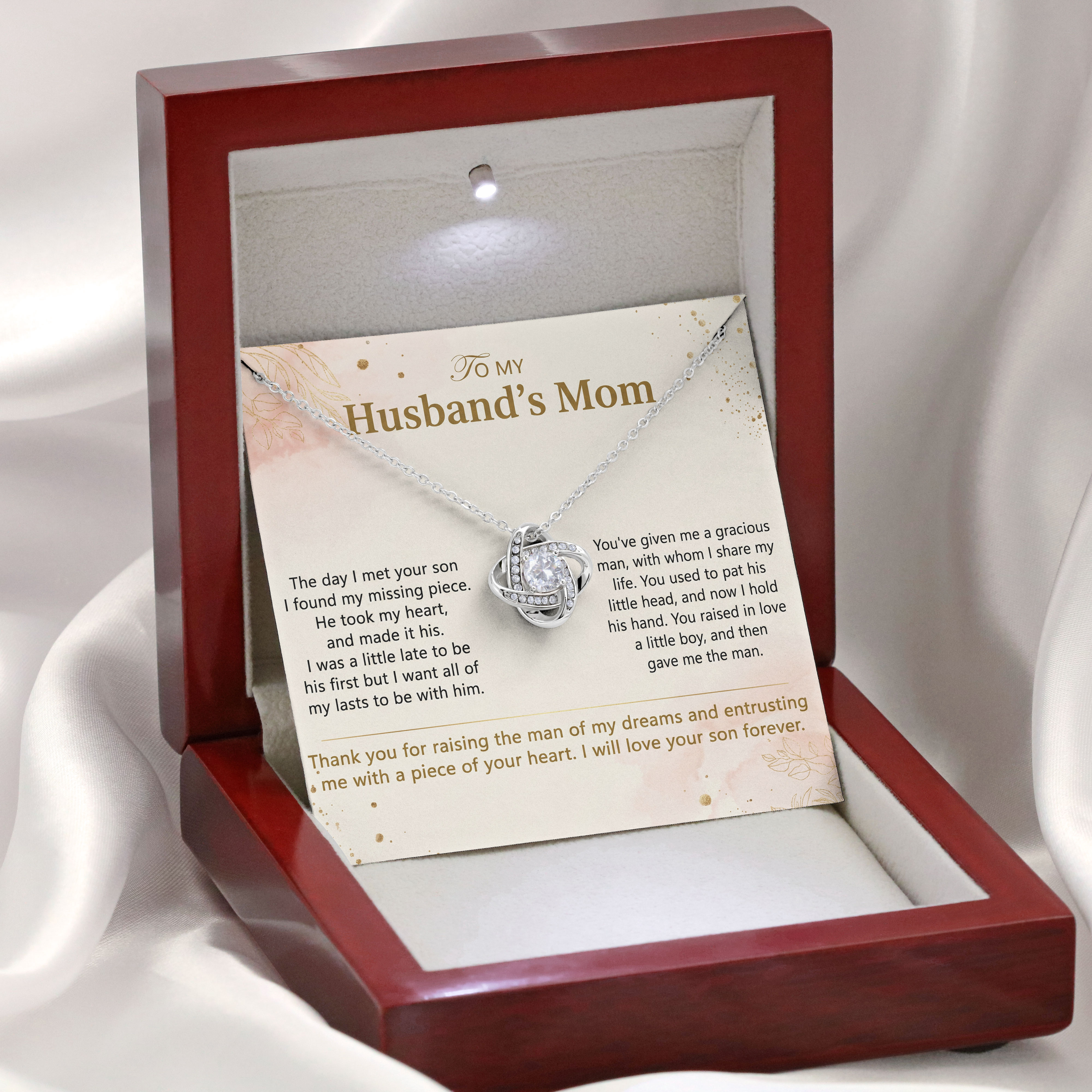 Gracious Man Message Card Necklace - Gift For Husbands Mom - Mothers Day 2026 - View 3 Gracious Man Message Card Necklace - Gift For Husbands Mom - Mothers Day 2026 - View 3