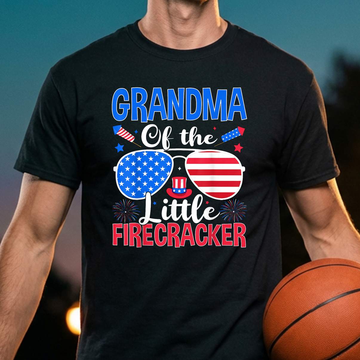 Grandma Of The Little Firecracker T-Shirt Funny Family Fourth Of July Grandma Of The Little Firecracker T-Shirt Funny Family Fourth Of July