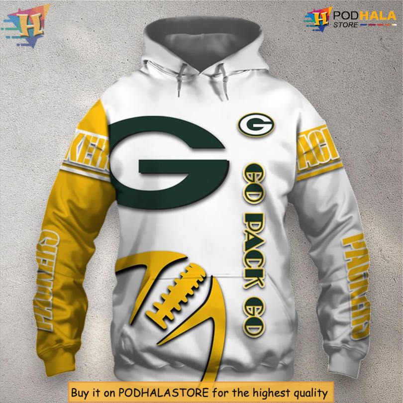 Graphic Balls Artwork Green Bay Packers All Over Print Hoodie Zip Pullover