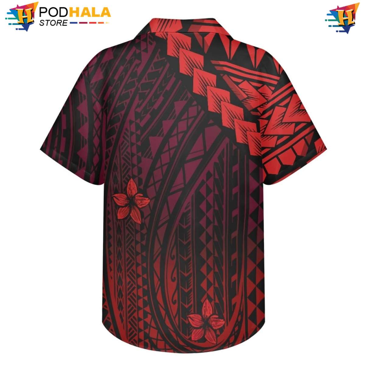 Graphic Plumeria Tropical Shirt Mens Polynesian Samoa Summer Beach Outfit Graphic Plumeria Tropical Shirt Mens Polynesian Samoa Summer Beach Outfit