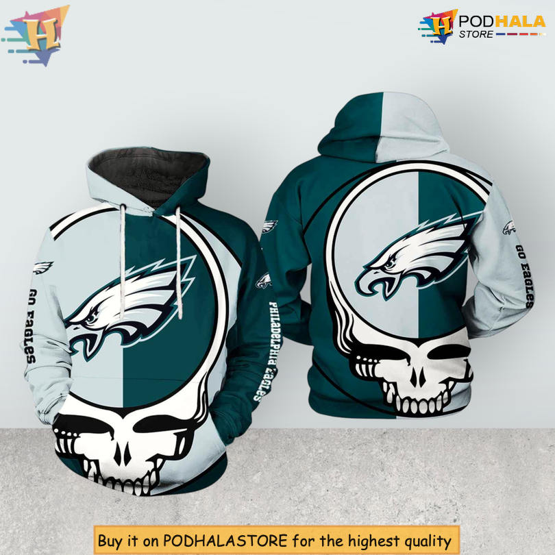 Grateful Dead Tribute Custom Philadelphia Eagles Hoodie 3D Team Edition