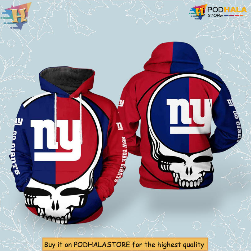 Grateful Dead Tribute New York Giants Holiday Hoodie Fan Apparel Gift