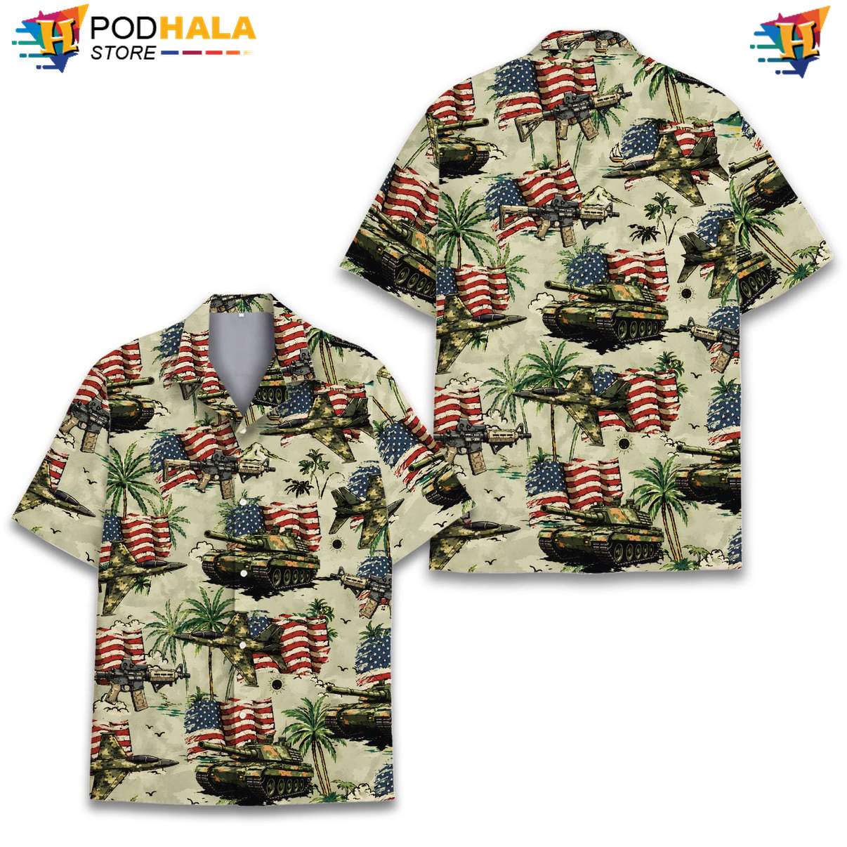 Gray USA Flag Tank Aloha Shirt Mens Patriotic Fourth Of July Military Gray USA Flag Tank Aloha Shirt Mens Patriotic Fourth Of July Military