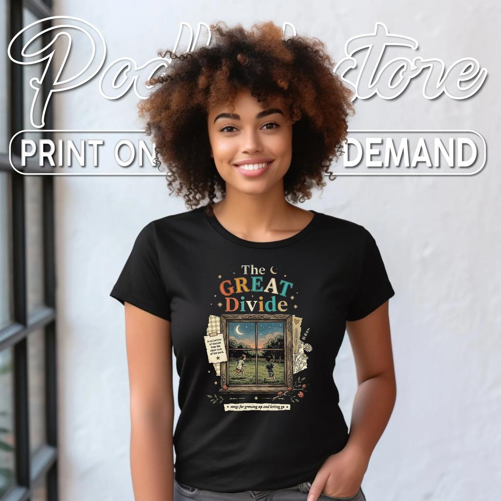 Great Divide Folk Art T-Shirt Window Graphic Growing Up Letting Go
