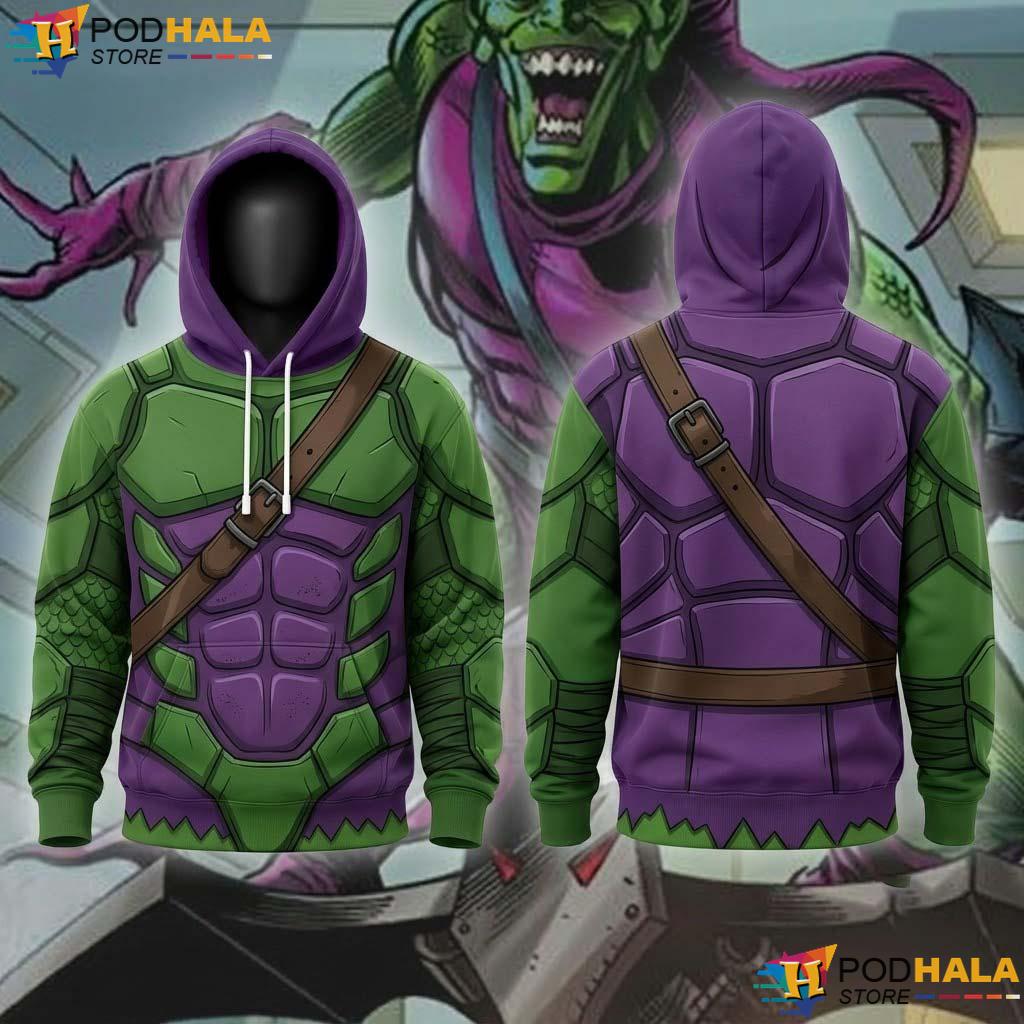 Green Goblin Cosplay 3D Hoodie Supervillain Halloween Costume Apparel