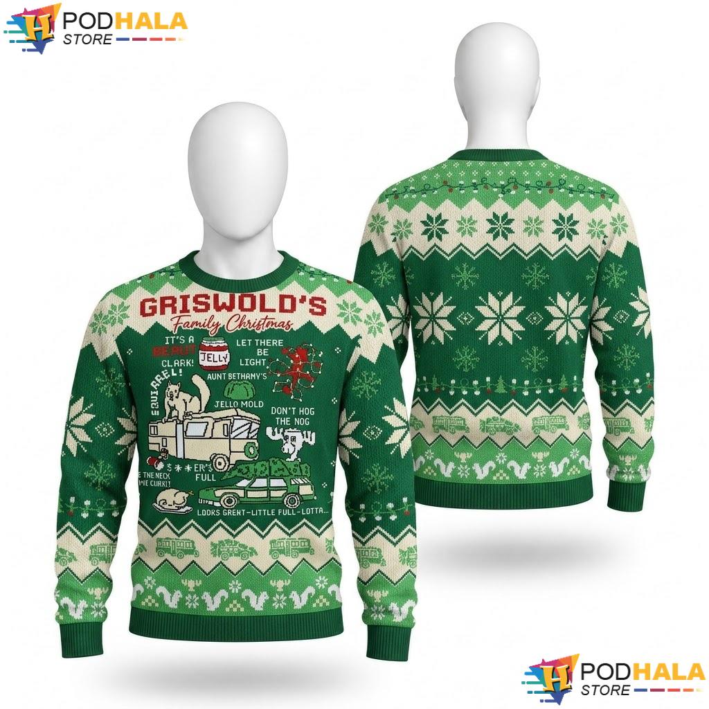 Griswolds Truck Vintage Family Ugly Sweater Christmas Holiday Mens Top