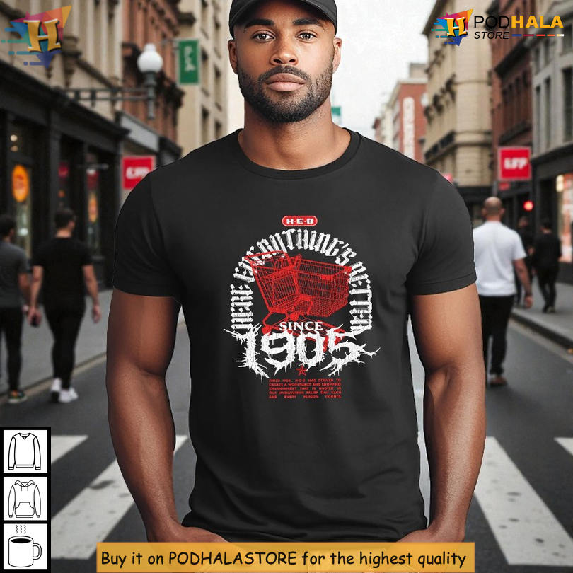 Grocery Parody Band Style Graphic Tee Inspired By Heb Heavy Metal Shirts Humor
