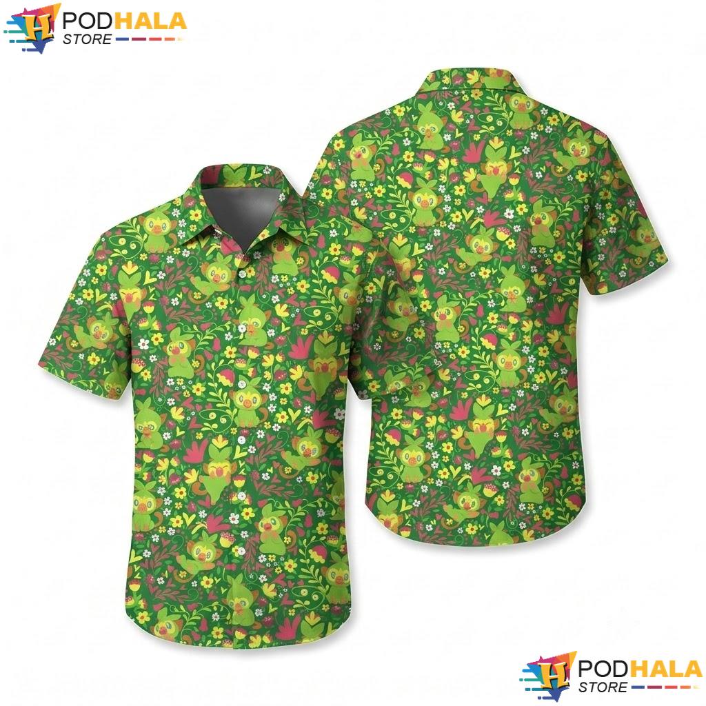 Grookey Tropical Hawaiian Shirt Cute Kawaii Summer Beach Outfit Top