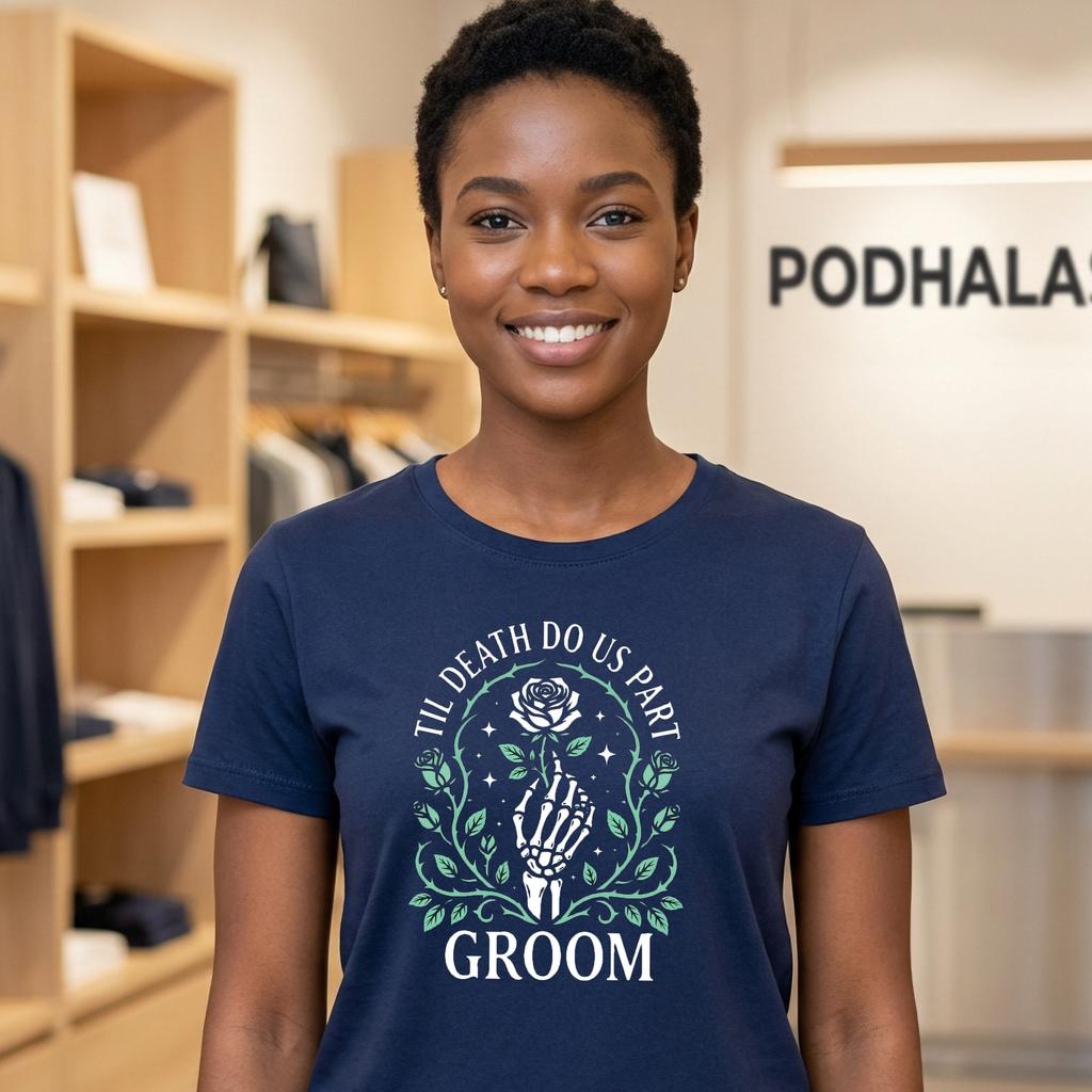 Groom Bride Death Skeleton Gothic Tshirt Halloween Couples Outfit Groom Bride Death Skeleton Gothic Tshirt Halloween Couples Outfit