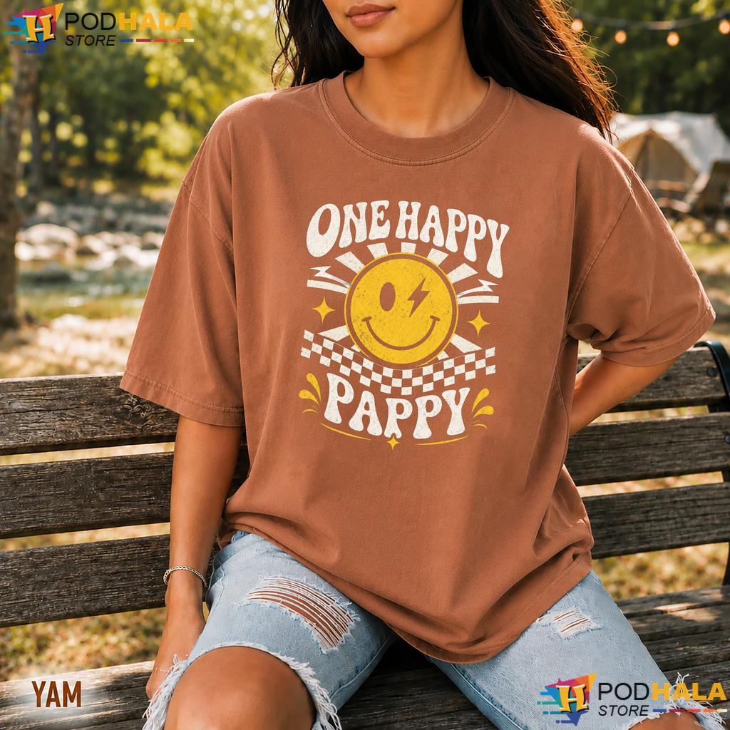 Groovy Pappy Comfort Colors Tee One Happy Dude Birthday Family Match Tee Groovy Pappy Comfort Colors Tee One Happy Dude Birthday Family Match Tee