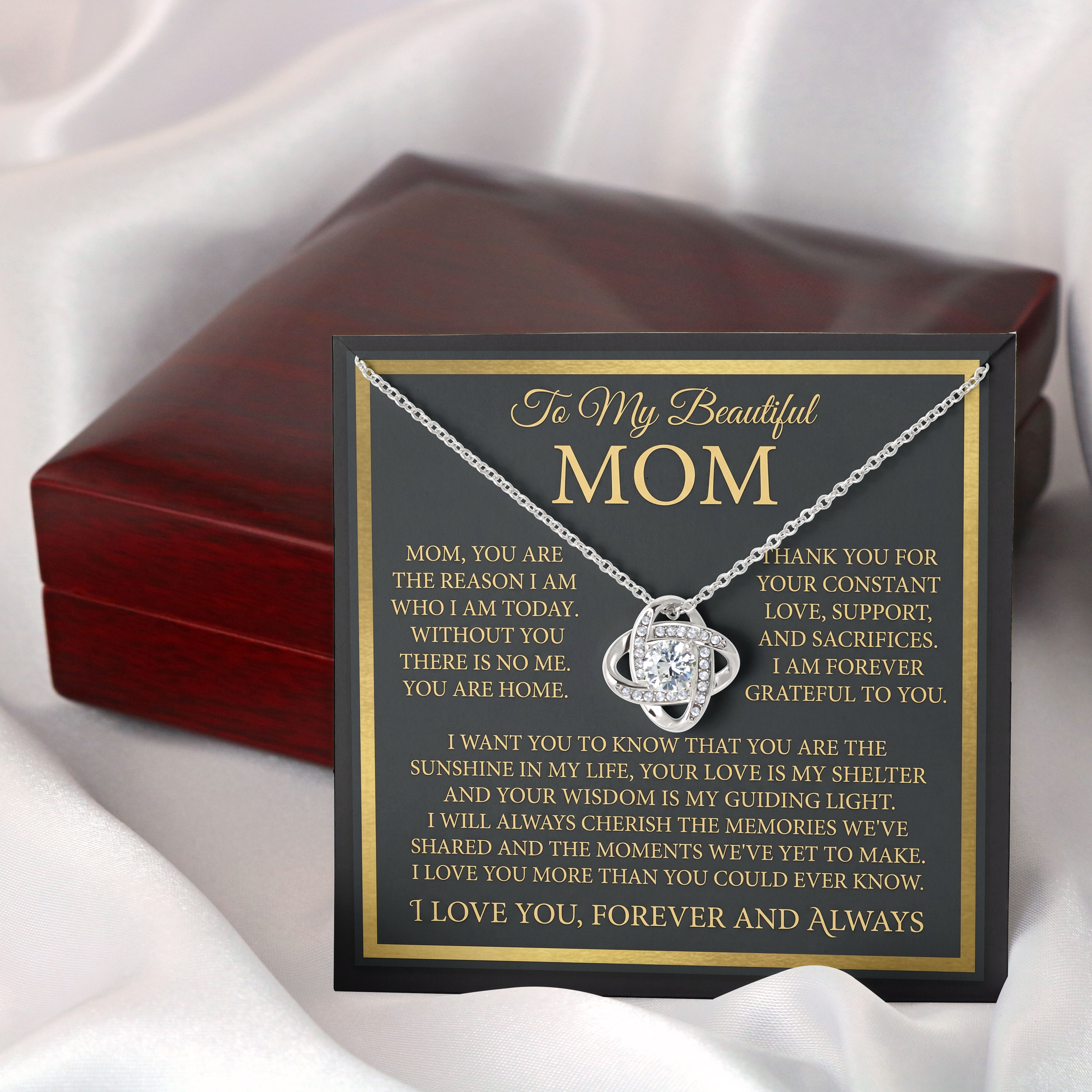 Guiding Light Message Card Necklace - Gift For Mom - Birthday Gift 2026