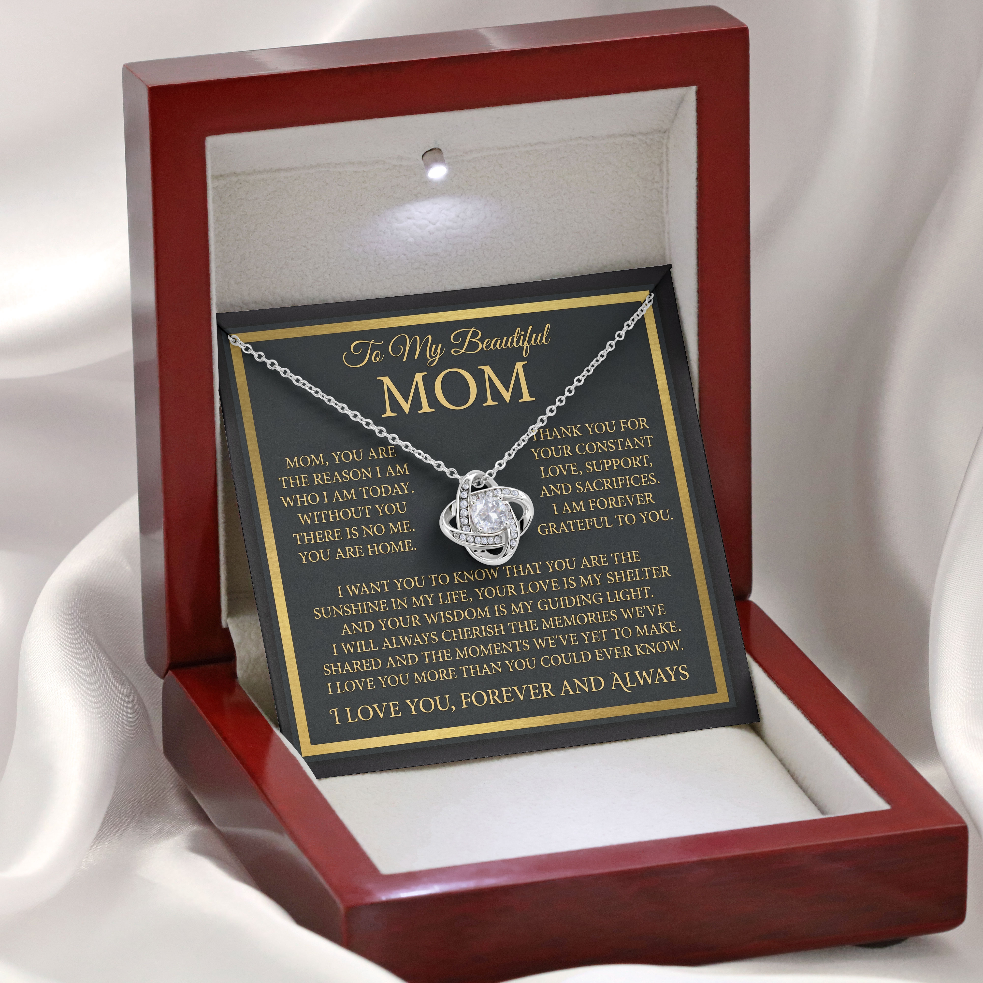 Guiding Light Message Card Necklace - Gift For Mom - Birthday Gift 2026 - View 1 Guiding Light Message Card Necklace - Gift For Mom - Birthday Gift 2026 - View 1