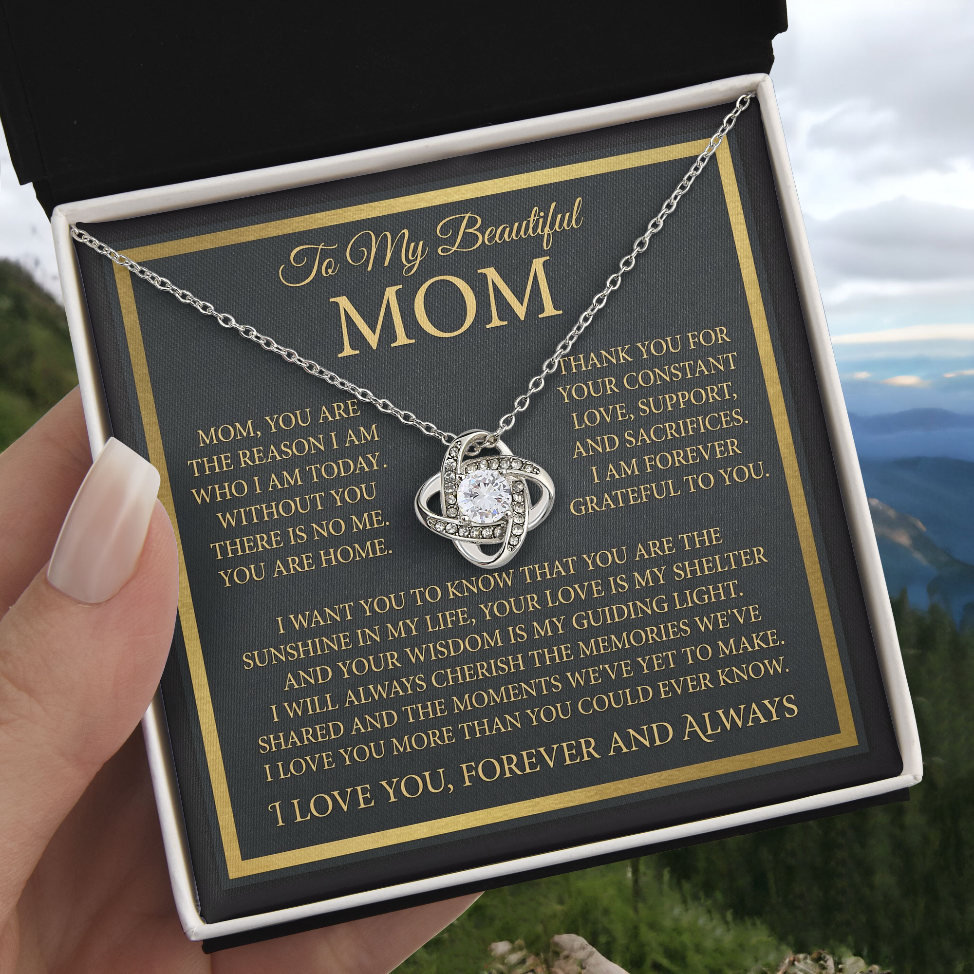 Guiding Light Message Card Necklace - Gift For Mom - Birthday Gift 2026 - View 2 Guiding Light Message Card Necklace - Gift For Mom - Birthday Gift 2026 - View 2