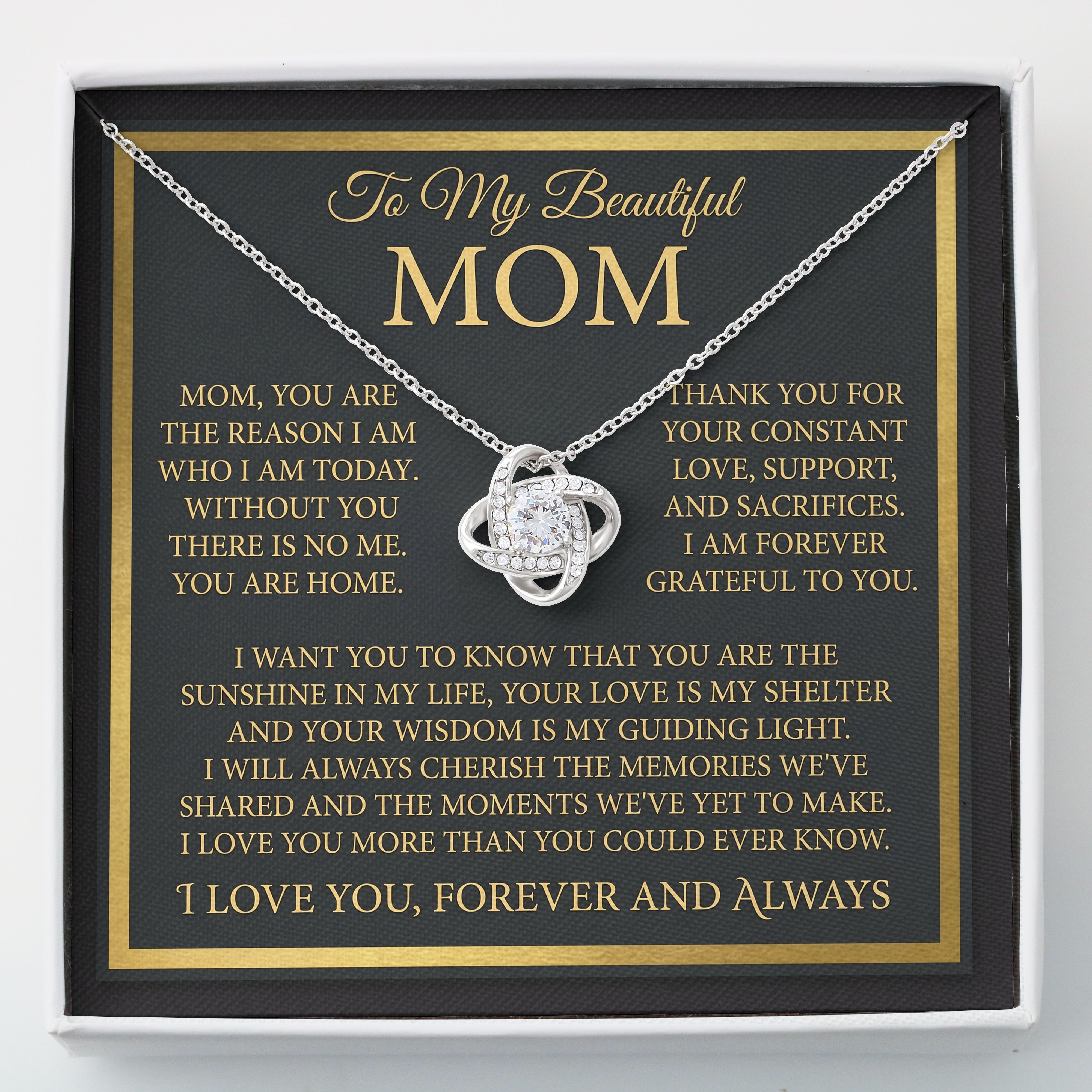 Guiding Light Message Card Necklace - Gift For Mom - Birthday Gift 2026 - View 3 Guiding Light Message Card Necklace - Gift For Mom - Birthday Gift 2026 - View 3