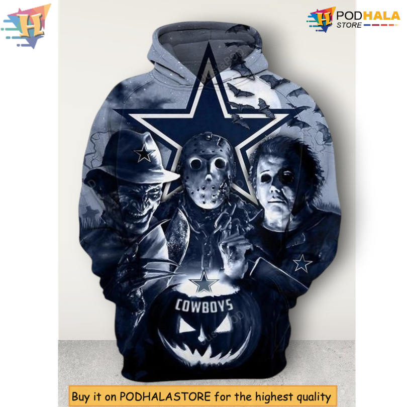 Halloween Horror Night Dallas Cowboys Youth Hoodie 3D All Over Print