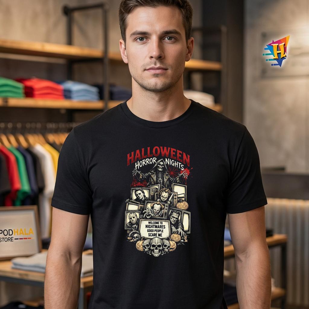 Halloween Horror Nights Movie Shirt Vintage Horror Fan Gift Apparel Halloween Horror Nights Movie Shirt Vintage Horror Fan Gift Apparel