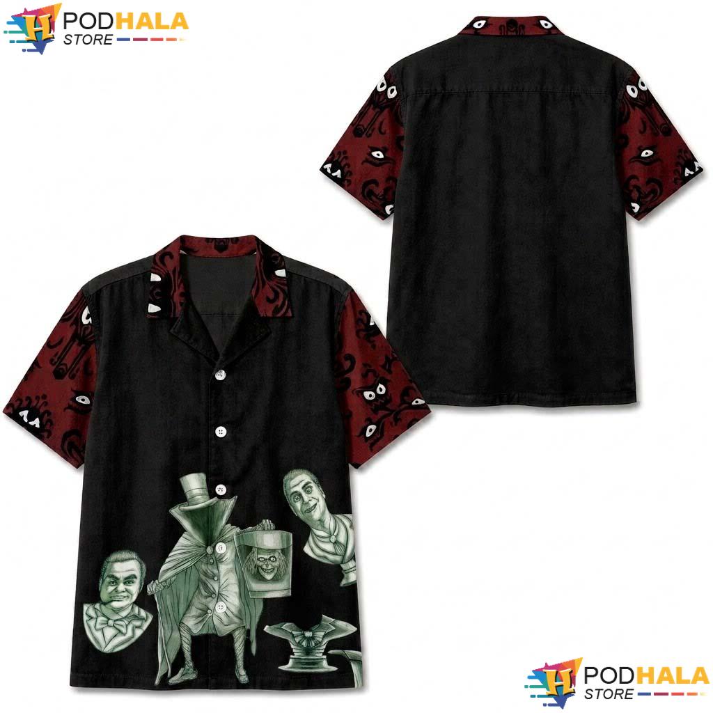 Gothic Mansion Halloween Hawaiian Shirt Hitchhiking Ghosts Party Shirt