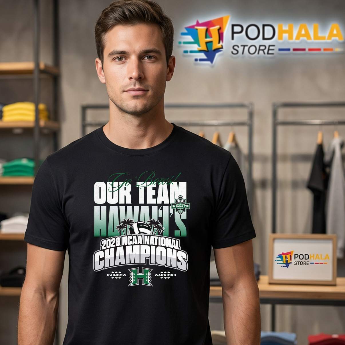 Hawaii Rainbow Warriors 2026 T-Shirt National Champions Fan Graphic Design Men Hawaii Rainbow Warriors 2026 T-Shirt National Champions Fan Graphic Design Men